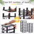 Thyle 2 Pcs Plastic Drawers Organizer, Mini Stackable Storage Organizer Containers for Desktop, Classroom, Black