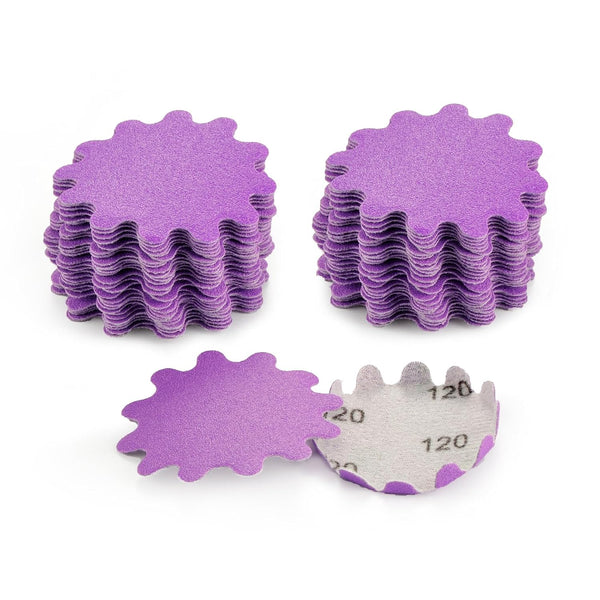 MAXMAN 2 Inch Sanding Discs 50Pcs, Wet Dry Hook and Loop Flex Edge Sanding Discs, 120 Grit Sandpaper