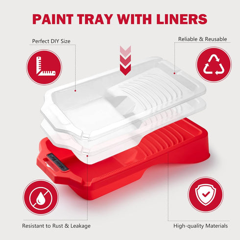 Kit-13 4-Inch 3 Mister Rui Mini Paint Roller Piece, Microfiber Paint Rollers with Ergonomic Handle, Small Roller Paint