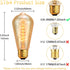 Sevici ST64 Bulbs 110V 40W Bulbs 6 Pack,Amber 240LM,E26 2200K Dimmable Bulb Incandescent Light Edison Vintage Base