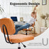 Armless 360 DUMOS Home Office Executive Chair - Small Desk Chair with Low Back Lumbar Support, Height Adjustable PU