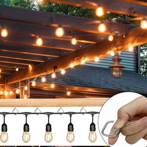 Viweolm 15 Pcs Silver Eye Hooks Screw Heavy Duty,Ceiling Hooks for Hanging Plants,String Lights,Cup,Wind Chime,Bird
