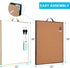 Small Whiteboard Cork-Board Combination - 16" x 12" Portable Aluminum Frame Magnetic Dry Erase Board Mini Bulletin Cork