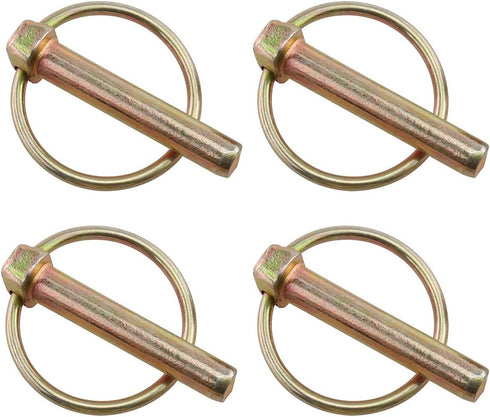 E-outstanding Linch Pin 4PCS 45mm Heavy Duty Lynch Pin, Shaft Locking Pin Fastener Assortment Kit