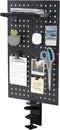 VIVO Steel Clamp-on Desk Pegboard, 12 x 20 inch Privacy Panel, Magnetic Organizer for Above or Under Desk, Black