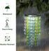 SUNNYPARK 2 21 Hanging Solar Lantern Outdoor, Tiers Solar Multicolor Acrylic Beaded Chandelier with Cool White LED S