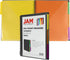 JAM PAPER Plastic Multi Pocket Folder, 12 Pocket Organizer with Zipper Pouch, Smoke Grey with Colorful Tabs
