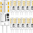 G4 LED Bulb JC Type Bi-Pin Base, 1.5W AC/DC 12V, 10W T3 Halogen Replacement, Warm White 3000K, 10-Pack