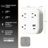 GE UltraPro 3-Outlet Surge Tap with USB, Outlet Extender, 1 USB-A, 1 USB-C, Adapter Spaced for Home or Office