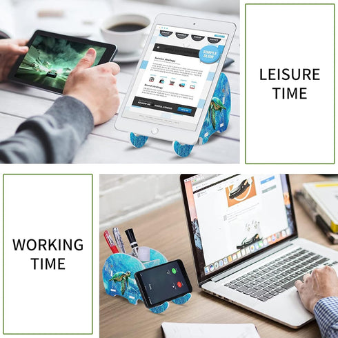 Cute Pen Holder for Desk Organizer, Creative Elephant Shape Pencil Holder, Multi-function Pen Cup with Phone Stand,