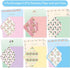 Ceiba Tree Cute Floral Stationery Paper, 48 PCS Lined Matching Envelopes, Double Sided for Invites