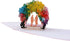 iGifts And Cards Lesbian Rainbow Wisteria Flower Tunnel 3D Pop Up Greeting Card for Wedding, Anniversary