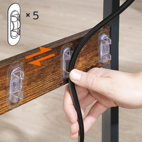 HOOBRO Computer Tower Stand - 2-Tier PC Stand with Charging Station and Locking Caster Wheels for Home Office