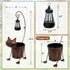 Solar Lights Outdoor with Planter Pot,Metal Cat Solar Lamp Post with Planter Base Outdoor Decorative