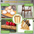 Brass Cutting Board Feet, Walnut Wood Cutting Board Feet, Polished and Anti Skid Pad with Stainless Steel Screws