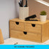 MEEDEN Bamboo Desk Organizer with Drawers - Desktop Storage Drawer Container for Office Home Toiletries Supplies