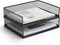 Wire Mesh Paper Tray Desk File Organizer, 2 Pack Stackable Metal Front-Load Document Trays for Office Supplies