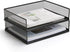 Wire Mesh Paper Tray Desk File Organizer, 2 Pack Stackable Metal Front-Load Document Trays for Office Supplies