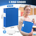 Henoyso 12 Pcs 1.5 Inch Plastic 3 Ring Binders, Flexible Binders for 8.5 x 11 Inch Paper (Blue)