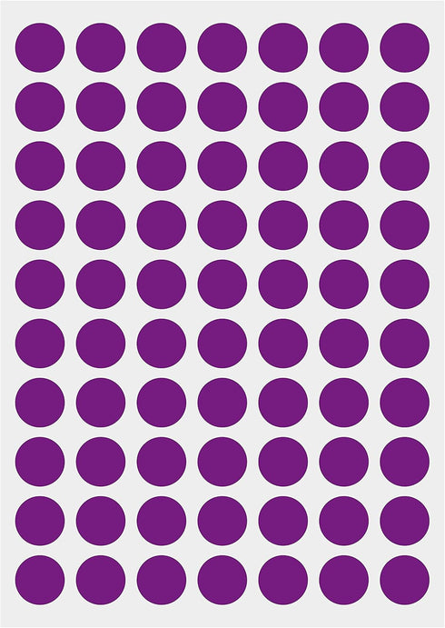PARLAIM 1050 3/4" Round Color Coding Circle Dot Labels, 15 Sheets, 0.75 inch Purple Stickers