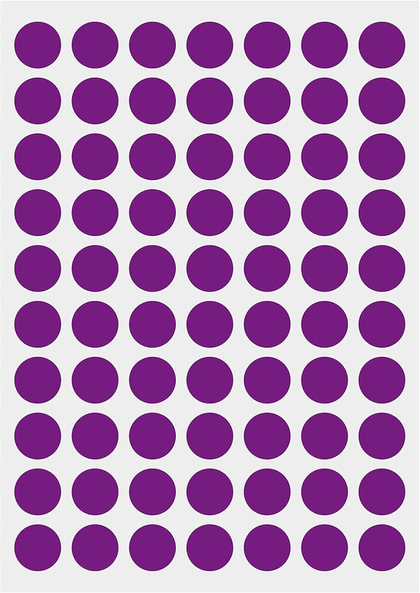 PARLAIM 1050 3/4" Round Color Coding Circle Dot Labels, 15 Sheets, 0.75 inch Purple Stickers