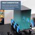 4 Adjustable Computer Tower Stand, Ventilated PC Tower Stand with Caster Wheels,Mobile Under Desk CPU Holder, PC Cart