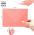 Pink Pearl Envelopes 5x7-100 PCS Goefun Pink Metallic Envelopes, A7 Euro Flap for Wedding Invitations