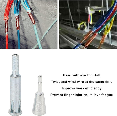 Wire Twisting Tools, Electrical Wire Stripper and Quick Connector Tool for Power Drill Drivers