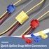 60 Pcs Solderless Quick Splice Snap Wire Connectors, Insulated Electrical Splice for 12-10 AWG and 18-14 AWG