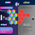 (8 Pack) TISOFU Hexagon Lights LED Wall Panels, RGB Gaming Lights with APP, Smart Modular Panel Hex Tiles Push Glide
