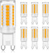 YUIIP G9 LED Light Bulb 4W Equivalent 40W Halogen, Warm White 3000K, 400LM, AC 120V, Non Dimmable (6 Pack)