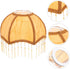 DOITOOL Cloth Lampshade with Tassel Fringe European Style Umbrella Shape for Desk and Table Lamps Elegant Replacement