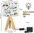 DQWIJAKX91 bulldozer Seamless Dimmable Tripod Table Lamp Hand drawn cute Truck crane excavator Boho pattern Modern