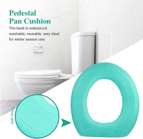 qzjijosen Toilet Seat Cover Pad Sticker,Soft Toilet Seat Cushion Pad Universal with Self-Adesive Design for Bathroom