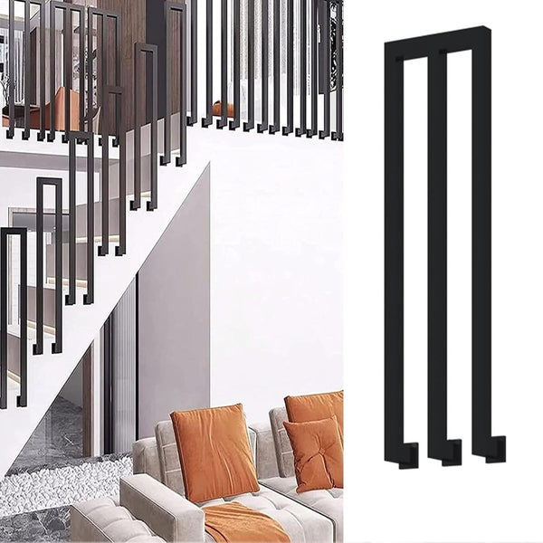 PAUANI Metal Wall Mount Stair Railing, U/M-Shaped Non-Slip Stair Handrail, Elderly Children's Safety