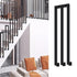 PAUANI Metal Wall Mount Stair Railing, U/M-Shaped Non-Slip Stair Handrail, Elderly Children's Safety