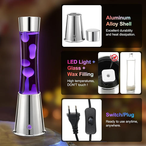 17 Remote,15.6" Colors Changing Liquid Motion Lamp with LED Night Light Relaxing Table Lamp for Kids & Adults, Liquid