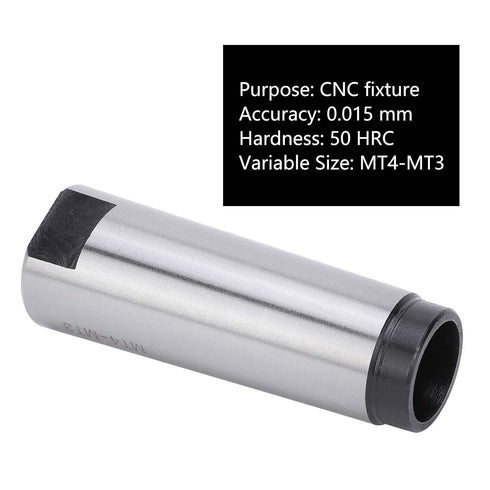Jeanoko Middle Morse Taper Drill Sleeve, High Speed Steel MT4 to MT3 Reducer for Lathe Milling
