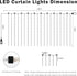 600 20Ft 10Ft echosari LED Curtain Lights Plug in, x Connectable Dual Color Changing Fairy Lights Curtain Outdoor