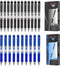 GC QUILL Gel Ink Pens, Premium Refillable & Retractable, 0.5mm Fine Point, 12 Black & 10 Blue Ink Pens