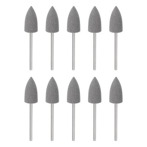 10pcs Rubber Polishing Bit Silicone Buffing Wheels, 120 Grit 10mm Dia Mounted Grinding Head
