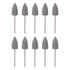 10pcs Rubber Polishing Bit Silicone Buffing Wheels, 120 Grit 10mm Dia Mounted Grinding Head