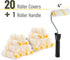 Bates Paint Rollers, 4 inch Mini Paint Roller with 20 Covers for Small Painting Jobs