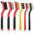 6 Pieces Wire Brushes Set Metal Brush, Brass Brush, Stainless Steel Brush, Nylon Brushes for Cleaning