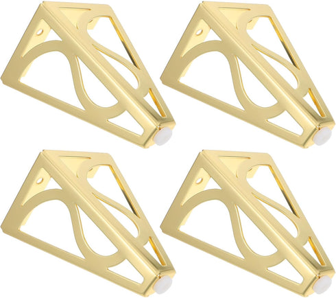 NUOBESTY 4pcs Metal Furniture Legs for Cabinet and Sofa, Screw-in Gold Cabinet