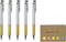 Pilot Juice up 04 Gel Ink Pen, Ultra Fine Point 0.4mm, Gold Ink, 5-Pack with Sticky Notes Value Set