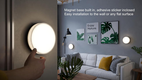 Dimmable Allocacoc PowerLight Twist Rotate Control LED Moon Light, Modular, Wireless, Auto Sych, Cabinet, Wall
