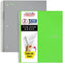 Five Star Spiral Notebooks, 3 Subject, 150 Sheets College Ruled Paper, 11" x 8-1/2", 2 Pack, Gray Lime (38819)