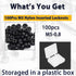 Mriuuod M5 100PCS M5x0.8mm 8mm Locknuts Metric Nylon Inserted Hex Lock Nuts Self-Lock Nylon Insert Carbon Steel Self