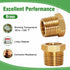 NPT 1/4 Female to NPT 3/8 Male Thread Adapter, Brass Reducer for Garden PVC Hose, Air, Gas, Fuel Line (2 pcs)